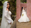Vestido de noiva com renda, mangas longas e cauda volumosa: Isabella Arantes rouba a cena em casamento com Gabriel Medina prestigiado por Neymar e Bruna Biancardi; fotos