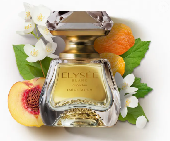 O perfume Elysée Blanc, de O Boticário, traz nuances florais, frutadas, além da presença do chipre.