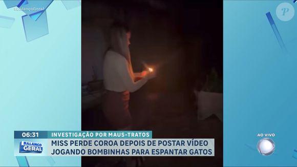 Gabrielly Vitória, Miss Araucária 2024, se desculpou após perder o título por atingir gatos ao tacar bombinhas na direção dos animais