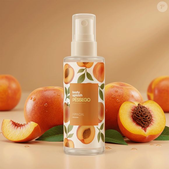 Feminino e alegre, o Body Splash Pêssego, da Primacial, combina notas frutadas suaves que deixam um rastro delicado na pele. Uma opção refrescante para o dia a dia por R$20,00 na Amazon, segundo valores consultados no fechamento da matéria