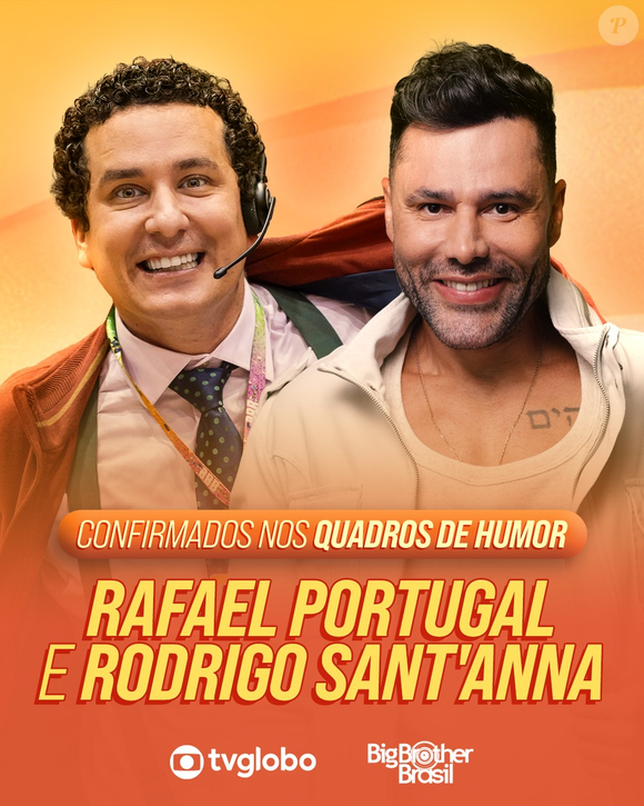 Rafael Portugal e Rodrigo Sant'anna estão no time do humor para o BBB 26
