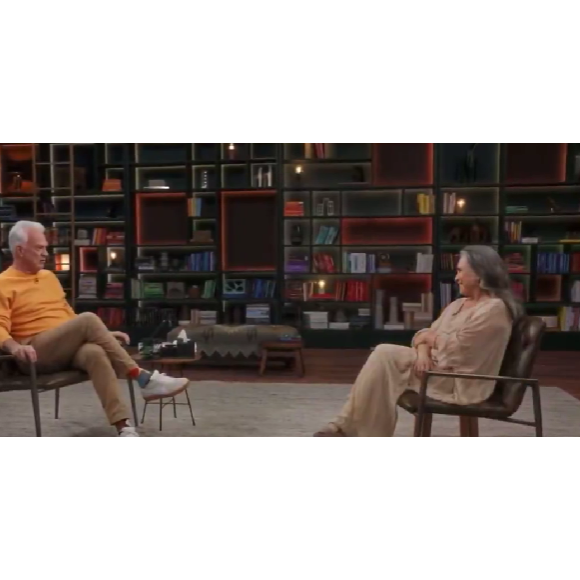 Regina Duarte voltou à Globo para o bate-papo com Pedro Bial, após cinco anos afastada da TV Globo.