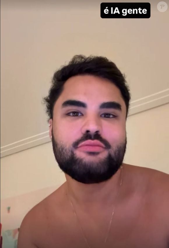 Lucas Guedez afirmou que se Virgínia ficar chateada vai dizer que o vídeo foi gerado por Inteligência Artificial