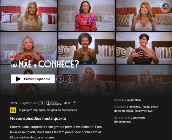 'Sua Mãe te Conhece?' é o novo reality show da Netflix que promete ser o grande sucesso das próximas semanas