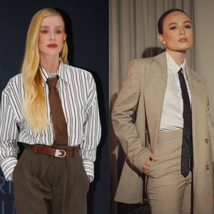 A vez da gravata feminina: Marina Ruy Barbosa, Larissa Manoela e Cleo usam o acessório em menos de 48h e apontam tendência