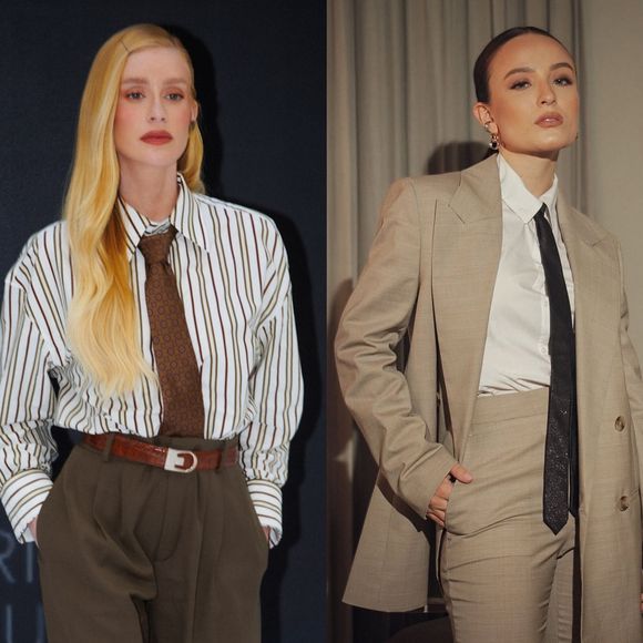 A vez da gravata feminina: Marina Ruy Barbosa, Larissa Manoela e Cleo usam o acessório em menos de 48h e apontam tendência