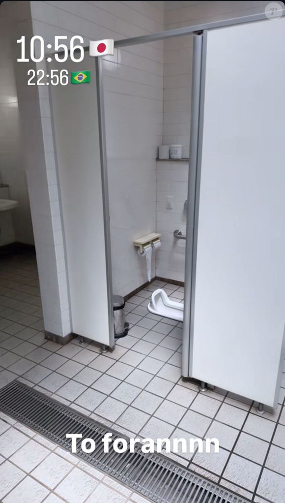 Na sequência, durante a viagem internacional, Virginia disparou: 'Mas tem um vaso aqui também'.