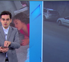 Suspeito foi visto estacionando um carro em uma via pública e, ao chegarem ao local, os policiais encontraram o airbag acionado e o vidro traseiro quebrado