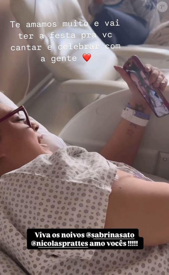 Preta Gil se emocionou ao conversar com Sabrina Sato e Nicolas Prattes por chamada de vídeo