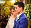 Grávida, Maria Cavalcante elegeu um vestido digno de princesa para seu casamento