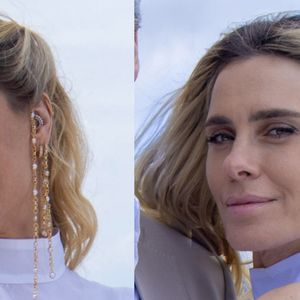 Earcuff usada por Leila (Carolina Dieckmann) em casamento combina correntes e pérolas