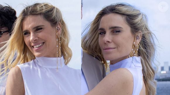 Earcuff usada por Leila (Carolina Dieckmann) em casamento combina correntes e pérolas