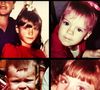 Montagem de fotos da atriz Carolina Dieckmann na infância, em diversos anos.