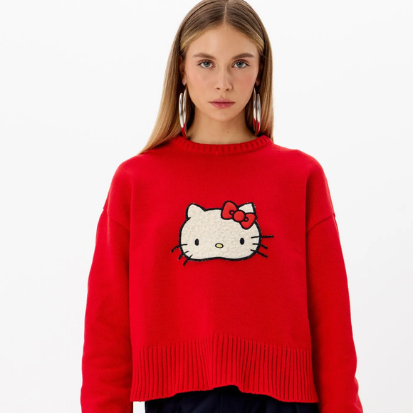 Virgínia usou blusa de tricot Hello Kitty da marca My Favorite