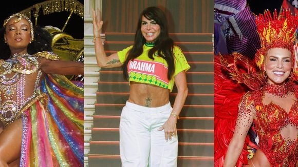 Famosas no Carnaval de São Paulo 2026: 'show de cropped', muito brilho e transparência nos looks de Gretchen, Gracyanne Barbosa e mais. Veja fotos!