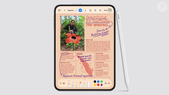 O primeiro celular dobrável da Apple terá suporte à Apple Pencil com USB-C, ampliando as possibilidades de produtividade no aparelho