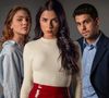 Paula (Debora Ozório), Soraia (Jade Picon) e Lucas (Daniel Rangel): o trio de protagonistas da primeira novela vertical da Globo, 'Tudo por uma segunda chance'