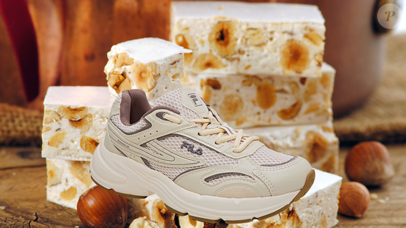 O tom bege, que lembra o doce 'torrone', do Fila Runner 2k deixou o modelo ainda mais elegante e versátil para quem ama looks neutros, modernos e fáceis de combinar no dia a dia