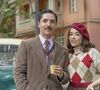 Ronaldo (Joao Vitor Silva) e Flora (Bella Piero) na novela Garota do Momento