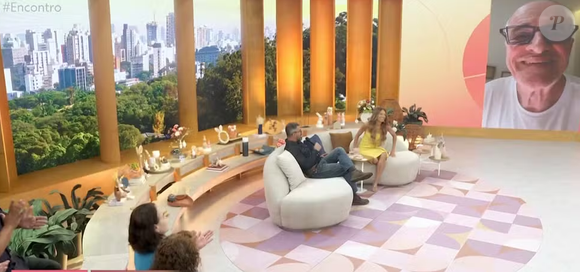 No Encontro com Patrícia Poeta de 1 de abril, Juliano Cazarré recebeu homenagem de Marcos Caruso