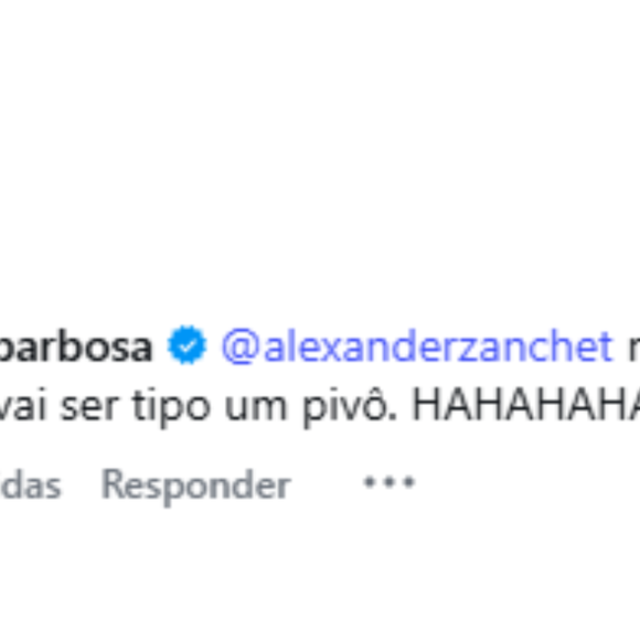 Marina Ruy Barbosa escreveu: ‘Amigo, acho que pelo visto você vai ser tipo um pivô (risos). Boyzão desse’