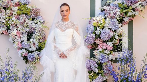 Casamento de Giovanna Lancellotti e Gabriel David: veja fotos do vestido de noiva da atriz para a celebração