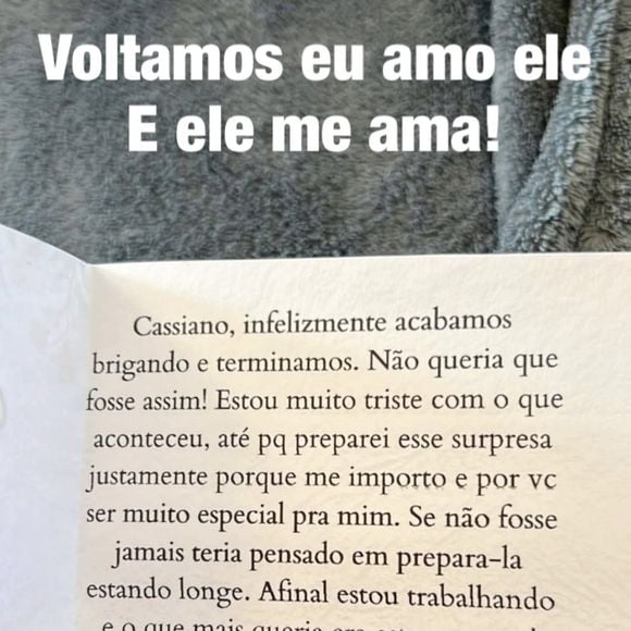 Andressa Urach e Kylian Cria retomaram namoro depois que o ator pornô se comoveu com o presidente de aniversário enviado por ela