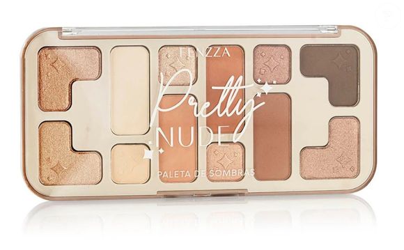 A Paleta de Sombra Pretty Nude, da Fenzza, reúne tons neutros que ajudam a construir um olhar elegante e atemporal