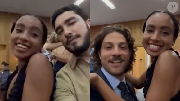 Gabz celebra fim das gravações com Leo Bittencourt e Chay Suede na novela Mania de Você