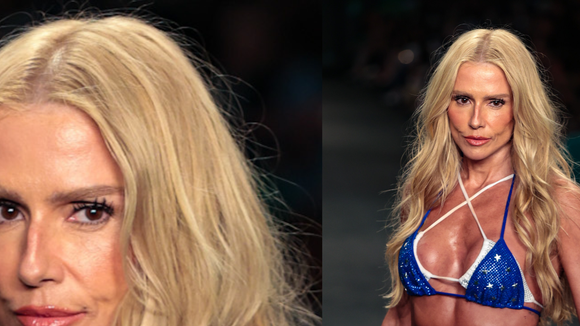 Deborah Secco rebate críticas pela aparência após surgir saradíssima em desfile de biquíni: ‘Sou uma mulher de 46 anos e quero envelhecer’