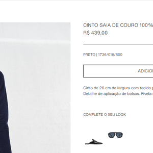 Rafaella Justus usou um cinto-saia da Zara, disponível por R$ 439,00 no site oficial da grife