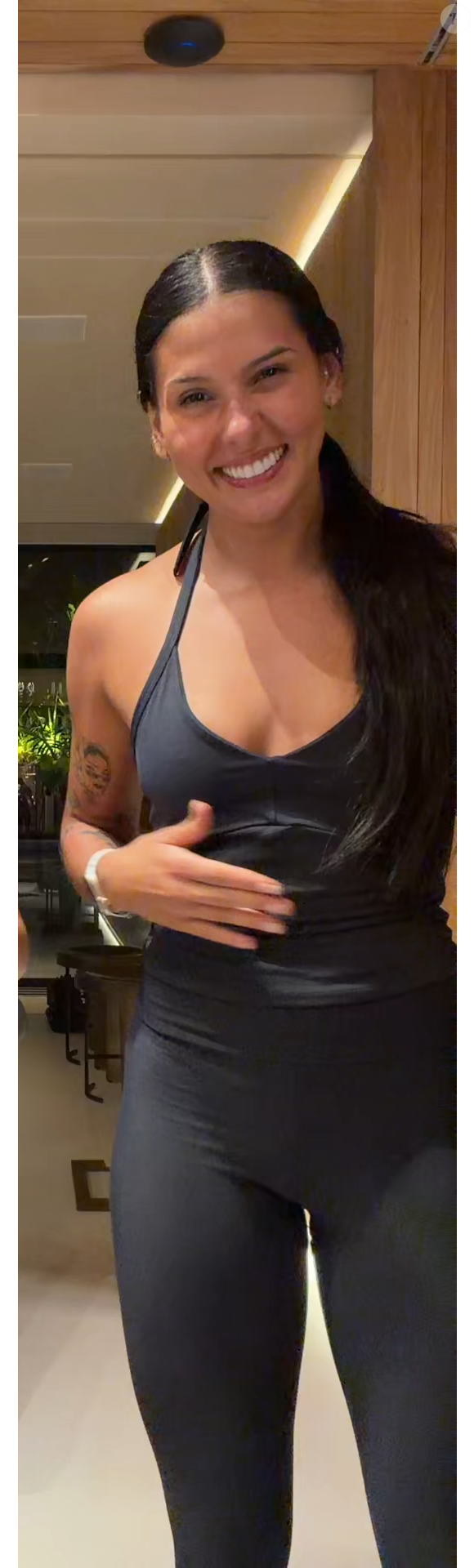 Ana Castela, no TikTok, dançou um antigo hit de Justin Bieber, ‘Eenie Meenie’, com um macacão fitness coladinho ao corpo