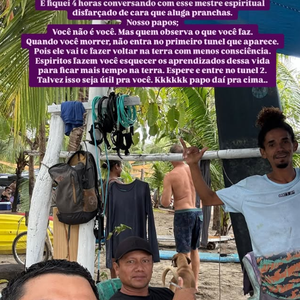 Pedro Andrade, suposto namorado de Sandy, também conversou com algumas pessoas locais da região.