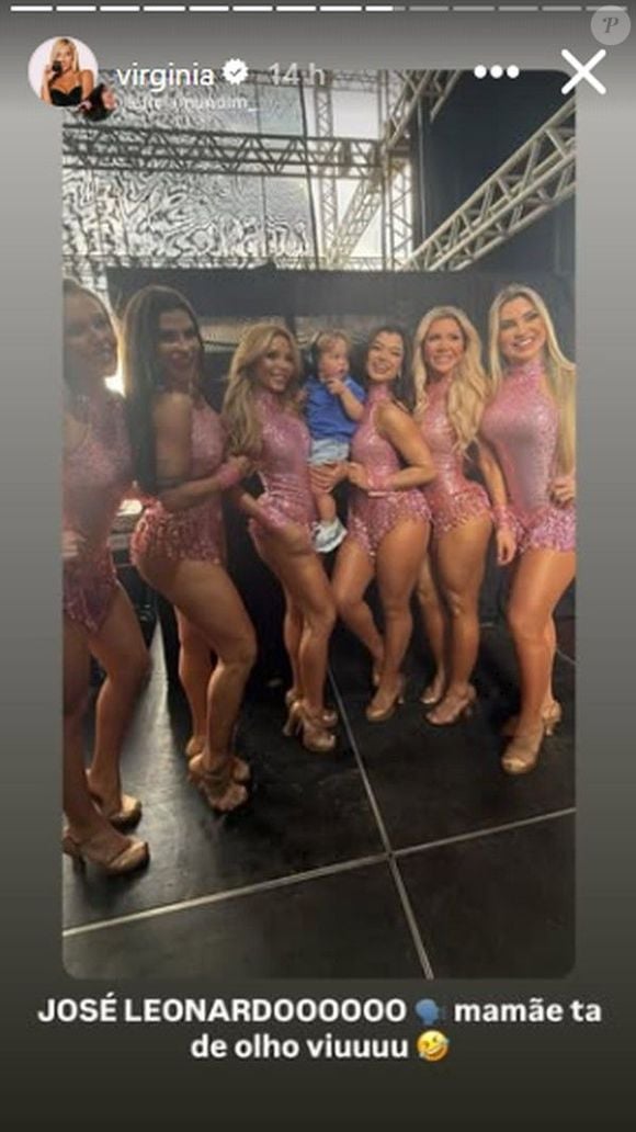Virgínia reagiu ao ver o filho com Zé Felipe cercado pelas bailarinas de Leonardo