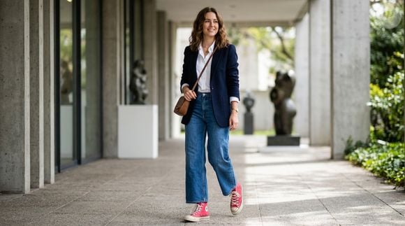 Muito além do visual esportivo, o novo Converse x Madhappy pode ser combinado com blazer, alfaiataria, vestidos midi e casacos longos para criar looks elegantes para mulheres maduras