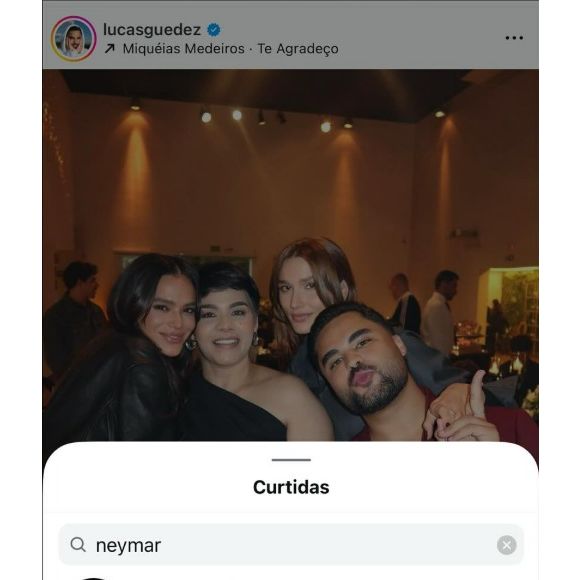 Bruna Marquezine aparece em festa de Lucas Guedez e web não perdoa a interação de Neymar