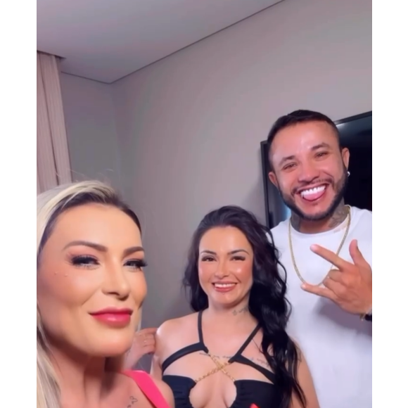 Andressa Urach choca ao anunciar vídeo adulto com a irmã Pamela e Ton Fernandes