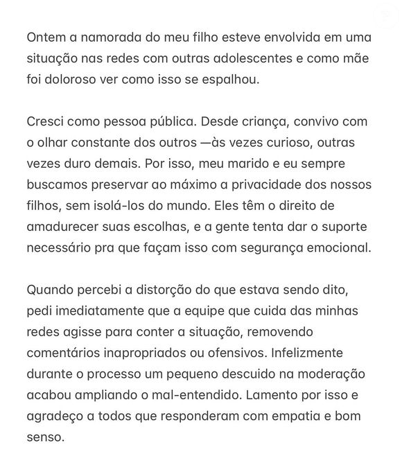 Pronunciamento de Angélica sobre Duda Guerra (parte 02)