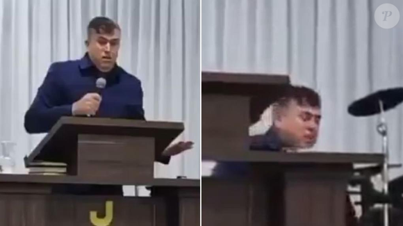O culto seguia normalmente até o momento em que Sérgio ajoelhou, ficou em silêncio e disse: “Calma, espera, espera”, antes de desmaiar