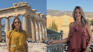 Monocromático é a sensação de Ticiane Pinheiro na Grécia: em eurotrip fashion com Rafa Justus, apresentadora reúne tendências e dita moda no verão europeu