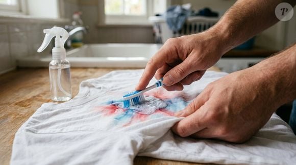 Entre as alternativas para roupas brancas manchadas está uma solução de água com alvejante à base de cloro, seguida de uma lavagem convencional na máquina