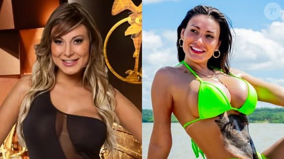 Quando entrou em 'A Fazenda', Andressa Urach já tinha silicone. Porém, atualmente ela está com 1 litro em cada seio