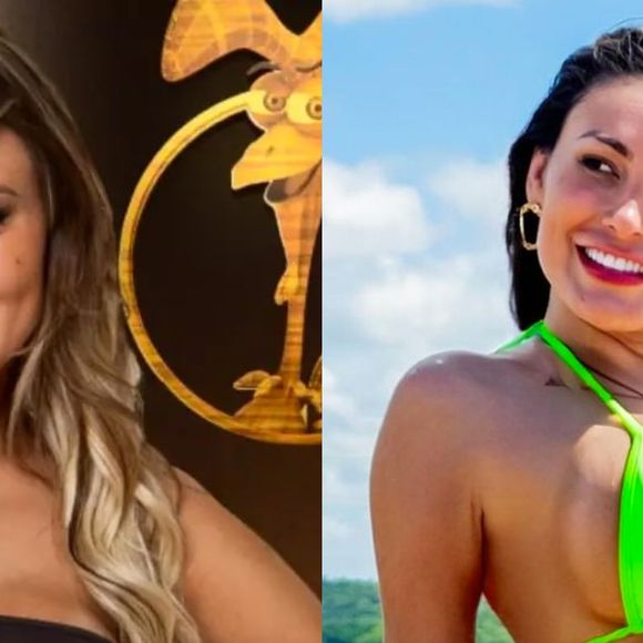Quando entrou em 'A Fazenda', Andressa Urach já tinha silicone. Porém, atualmente ela está com 1 litro em cada seio