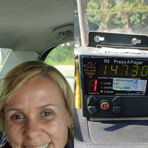 Após o fim da corrida, que deu quase R$ 150, mas foi combinada por R$ 105, Giulia Gam teria dito que estava sem bateria no celular e pagaria o taxista ao chegar nos Estúdios Globo