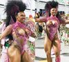 Evelyn Bastos usa fantasia com um dos seios de fora para desfile da Mangueira