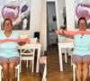 O exercício de extensão simultânea das pernas e dos braços trabalha simultaneamente o abdômen e a parte inferior do corpo