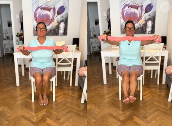O exercício de extensão simultânea das pernas e dos braços trabalha simultaneamente o abdômen e a parte inferior do corpo