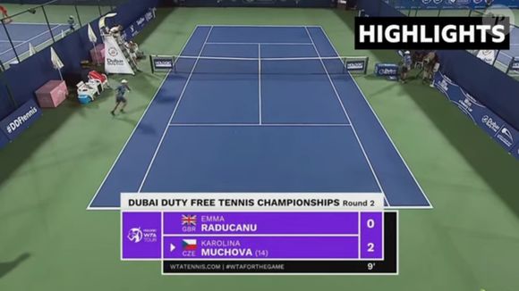 Emma Raducanu alertou árbitra sobre presença de stalker na arquibancada de competição de tênis nos Emirados Árabes