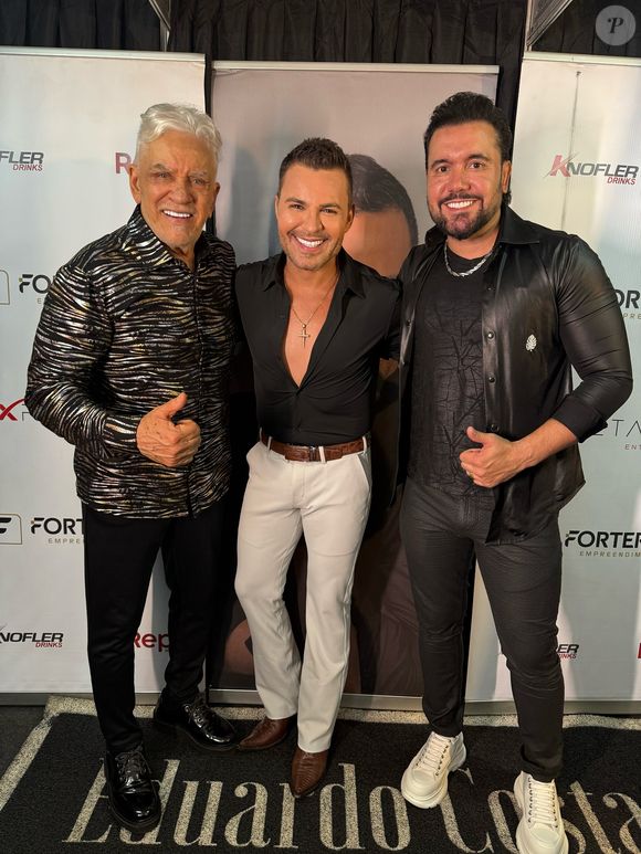 Além do emagrecimento, Eduardo Costa também passou a deixar o cabelo cada vez mais curto