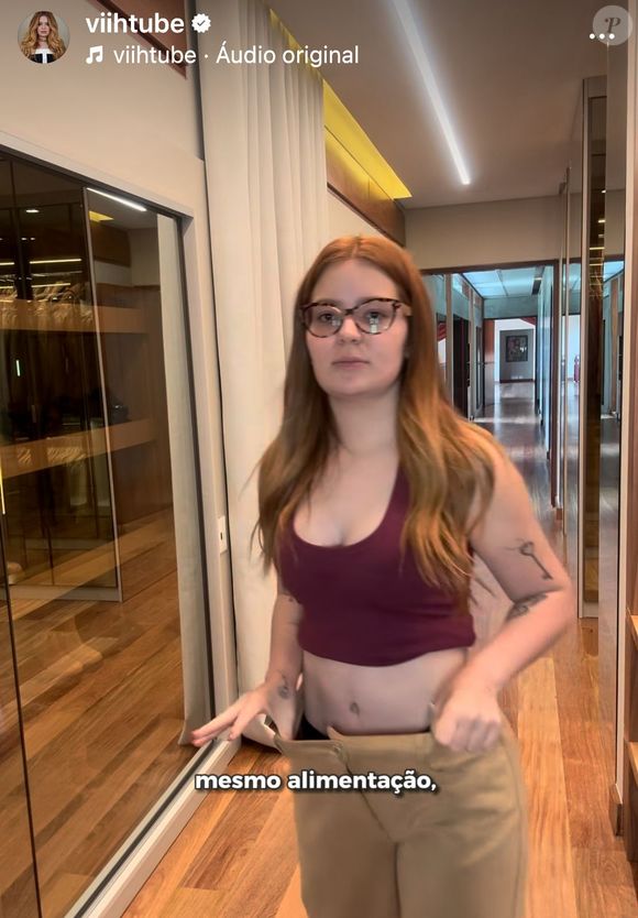 'Eu sei que eu preciso ajustar, então foi por isso que tive que provar todas para poder ajustar, e eu fiquei chocada como fez diferença mesmo', disse Viih Tube